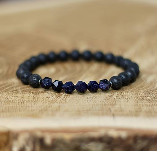 Pánske šperky - Náramok - láva, pieskovec  - 17780955_