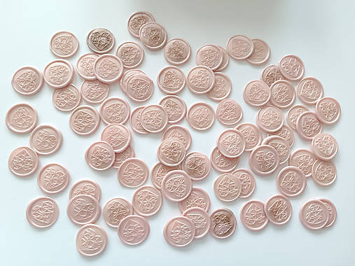 Úložné priestory & Organizácia - Sada hotových pečatí (Perleťová ružová, 89 ks) - 17780682_