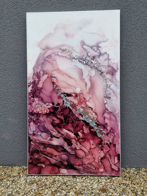 Obrazy - " Cherry Berry " Epoxidový / Živicový obraz  - 17780542_