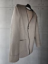 Saká - ⚠️50% ZĽAVA⚠️ Ľanové sako NATUR - 17782115_