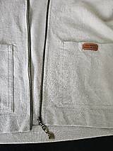 Saká - ⚠️50% ZĽAVA⚠️ Ľanové sako NATUR - 17782116_