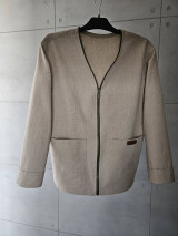 Saká - ⚠️50% ZĽAVA⚠️ Ľanové sako NATUR - 17782118_