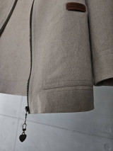 Saká - ⚠️50% ZĽAVA⚠️ Ľanové sako NATUR - 17782121_