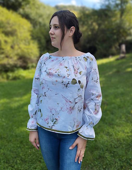 Blúzky a košele - Blúzka "Kolibrík" - 17782544_