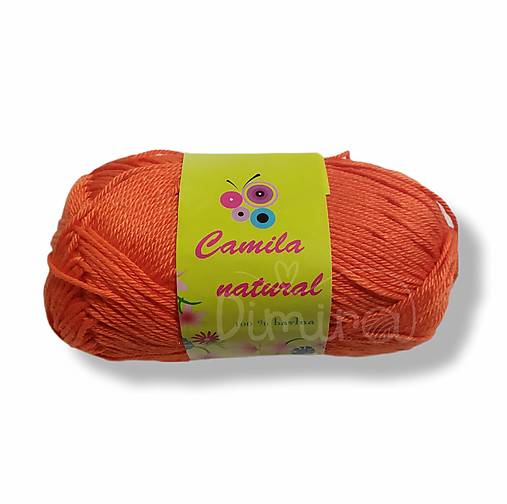 Galantéria - Camila Natural 100% bavlna 50 g (194 oranžová) - 17780103_