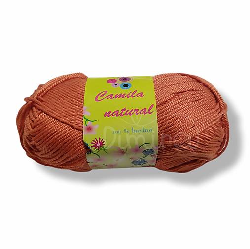 Galantéria - Camila Natural 100% bavlna 50 g (200 tehlová) - 17780106_