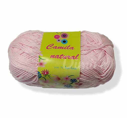 Galantéria - Camila Natural 100% bavlna 50 g (03 baby ružová) - 17780108_