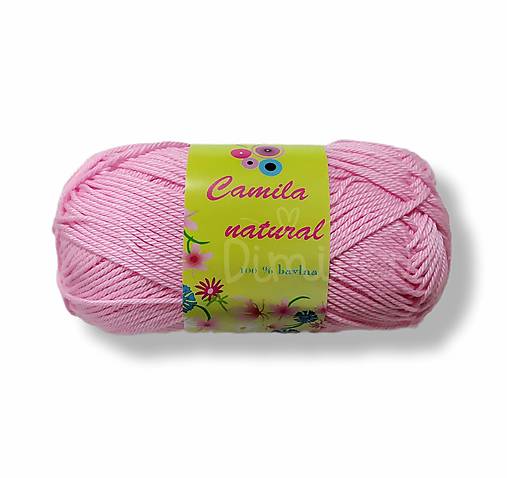 Galantéria - Camila Natural 100% bavlna 50 g (38 svetlá ružová) - 17780112_