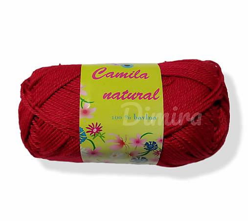 Galantéria - Camila Natural 100% bavlna 50 g (19 červená) - 17780117_