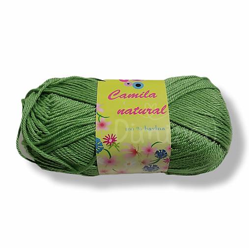 Galantéria - Camila Natural 100% bavlna 50 g (161 listová zelená) - 17780136_