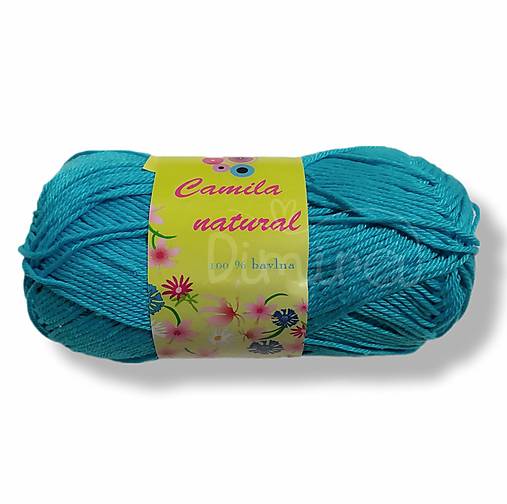 Galantéria - Camila Natural 100% bavlna 50 g (124 tyrkysová) - 17780143_