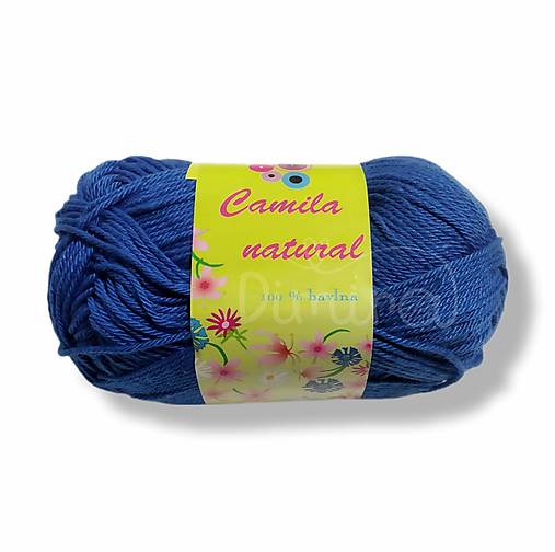 Galantéria - Camila Natural 100% bavlna 50 g (100 parížska modrá) - 17780148_