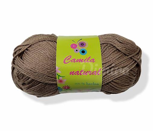 Galantéria - Camila Natural 100% bavlna 50 g (217 svetlá hnedá) - 17780157_