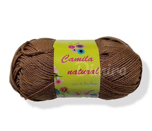 Galantéria - Camila Natural 100% bavlna 50 g (218 hnedá) - 17780158_