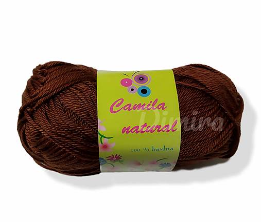 Galantéria - Camila Natural 100% bavlna 50 g (220 tmavá hnedá) - 17780159_