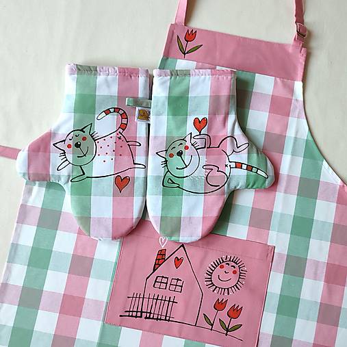 Iné oblečenie - NA VSI - zástěra a chňapky - 17783239_