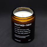Sviečky - TMAVÝ MED + TABAK sójová sviečka - 17784954_