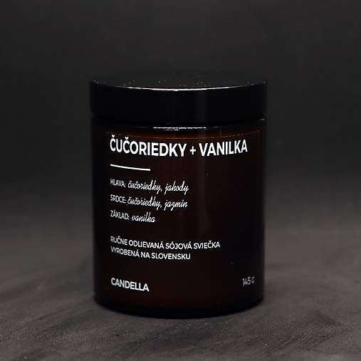ČUČORIEDKY + VANILKA sójová sviečka