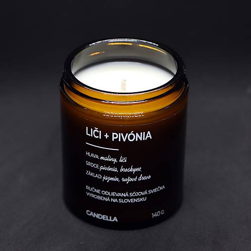 LIČI + PIVÓNIA sójová sviečka