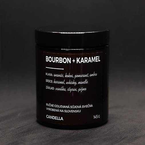 BOURBON + KARAMEL sójová sviečka