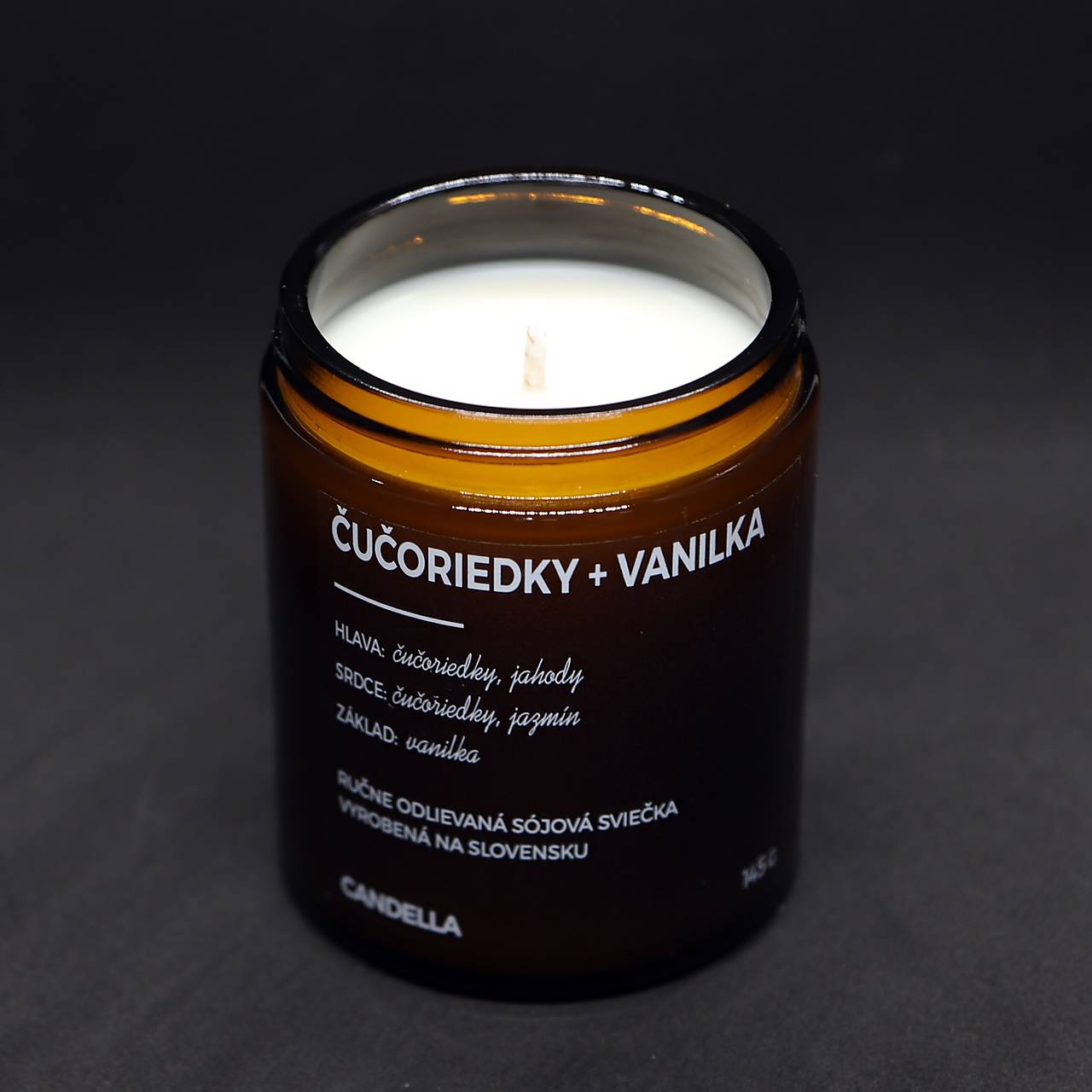ČUČORIEDKY + VANILKA sójová sviečka