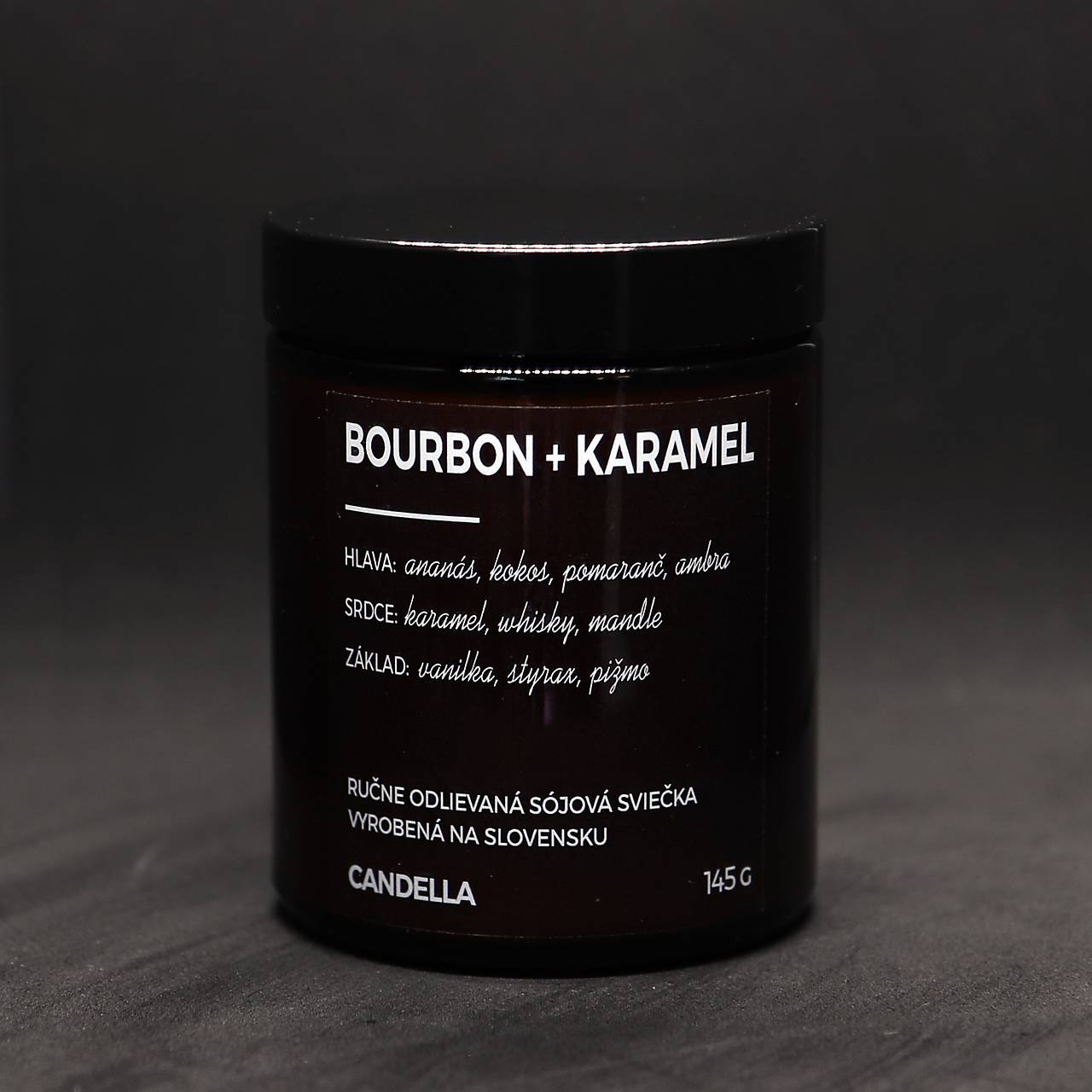 BOURBON + KARAMEL sójová sviečka