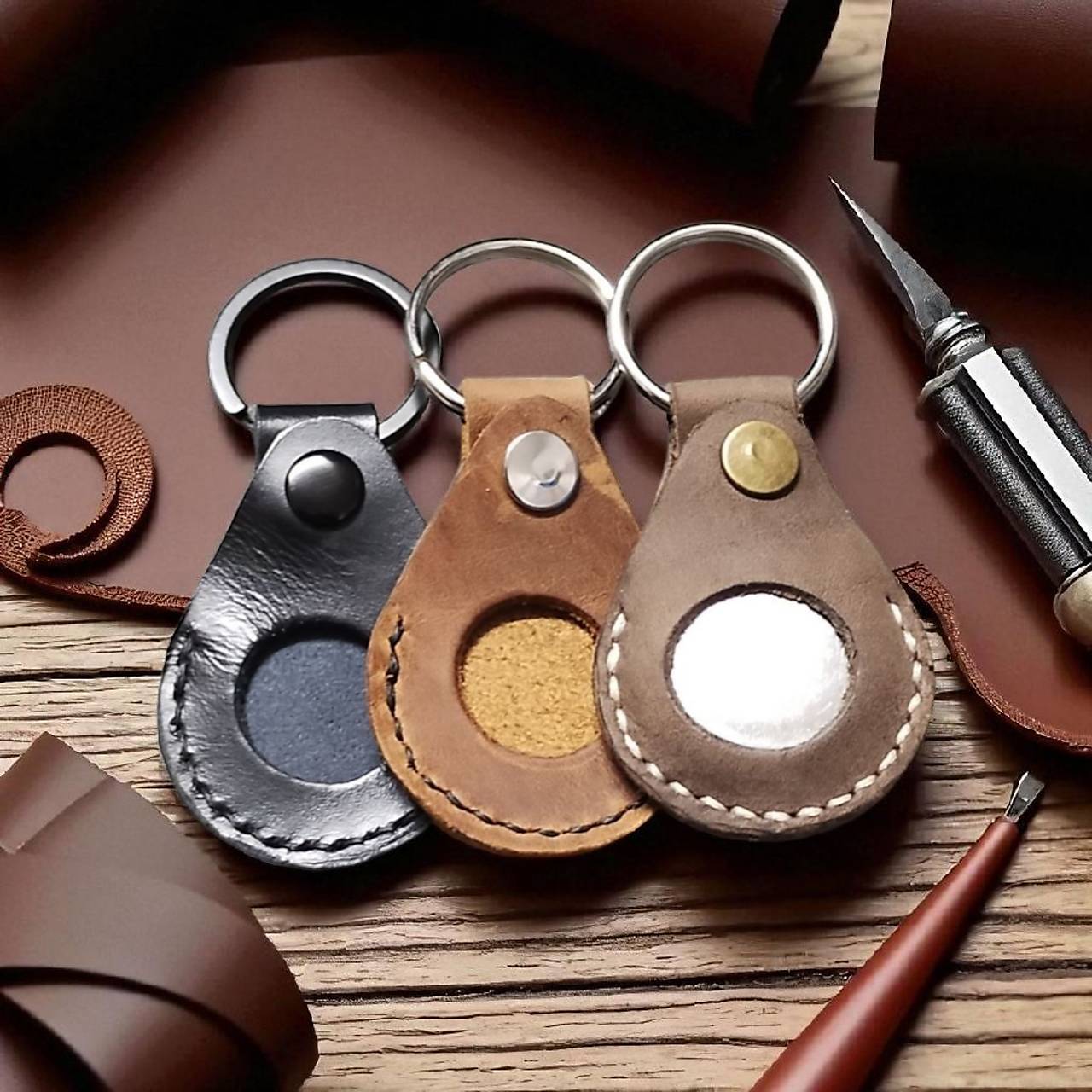 Kožený obal na AirTag 