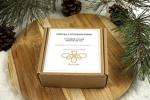Sada 4 kusov Čajových sviečok z včelieho vosku bez obalu