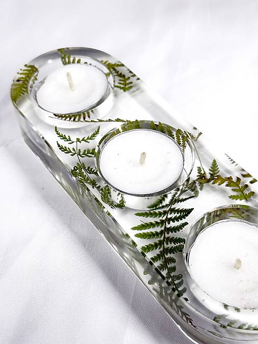 Svietidlá - Priehľadný svietnik “Flóra” (Priehľadná) - 17784869_