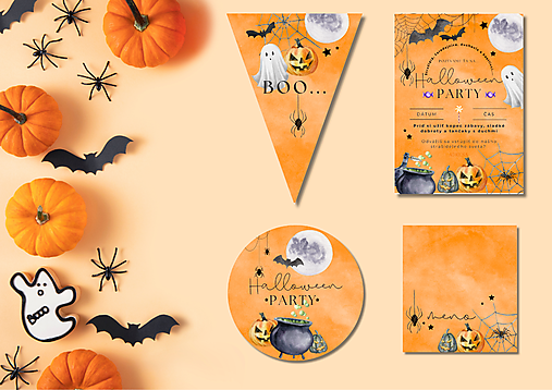 Papiernictvo - Halloween party set - oranžový - 17785517_