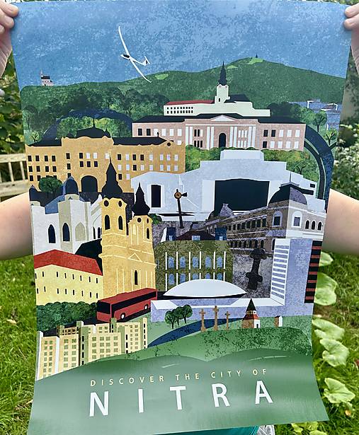 Grafika - Discover the City of Nitra / Plagát / Art Poster Nitra - 17786070_