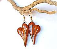 Náušnice - keramické náušnice Srdiečka medené - 17786131_