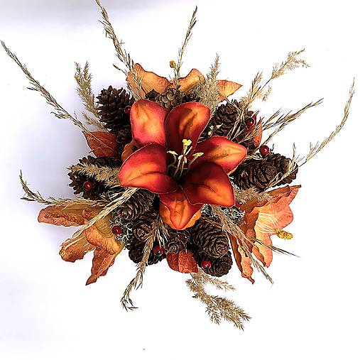 Dekorácie - Ikebana v jesenných farbách - 17786494_