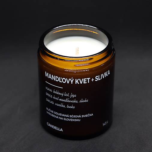 MANDĽOVÝ KVET + SLIVKA sójová sviečka