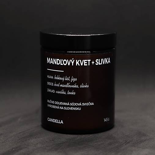 MANDĽOVÝ KVET + SLIVKA sójová sviečka