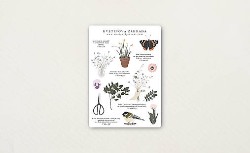 nálepky // kvetinová záhrada
