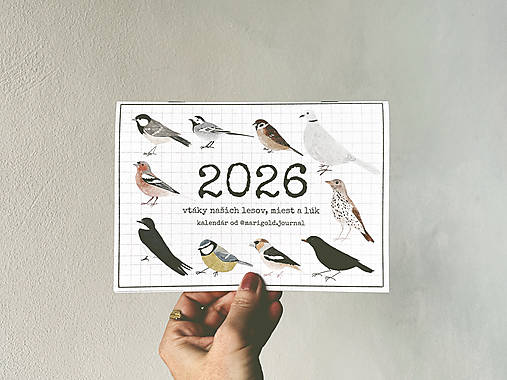 nástenný kalendár 2026 // VTÁKY