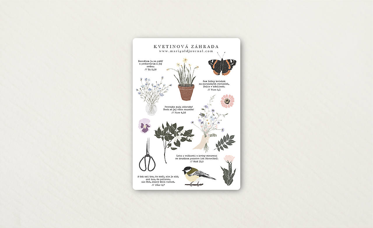 nálepky // kvetinová záhrada