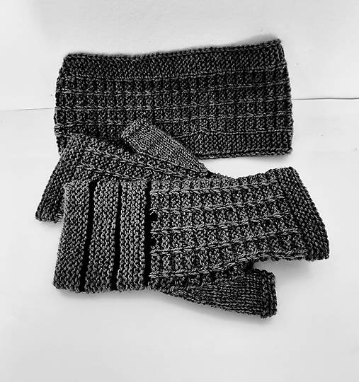 Čiapky, čelenky, klobúky - Ručne pletený set - 17786174_