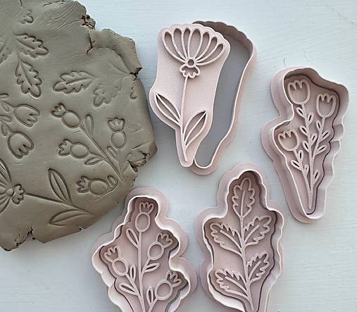 Príbory, varešky, pomôcky - Vykrajovátko – 4ks bylinky - 17786753_