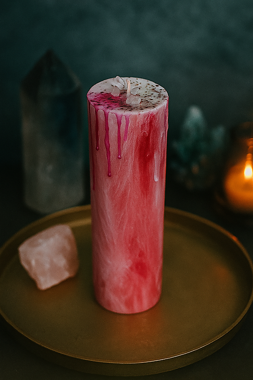 Sviečky - Rituálna sviečka Chrám ruže – sviečka posvätnej ženskosti - 17786431_