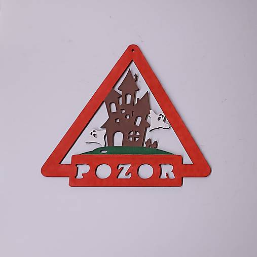 Dekorácie - Ozdoba na dvere Halloween dom - 17787494_