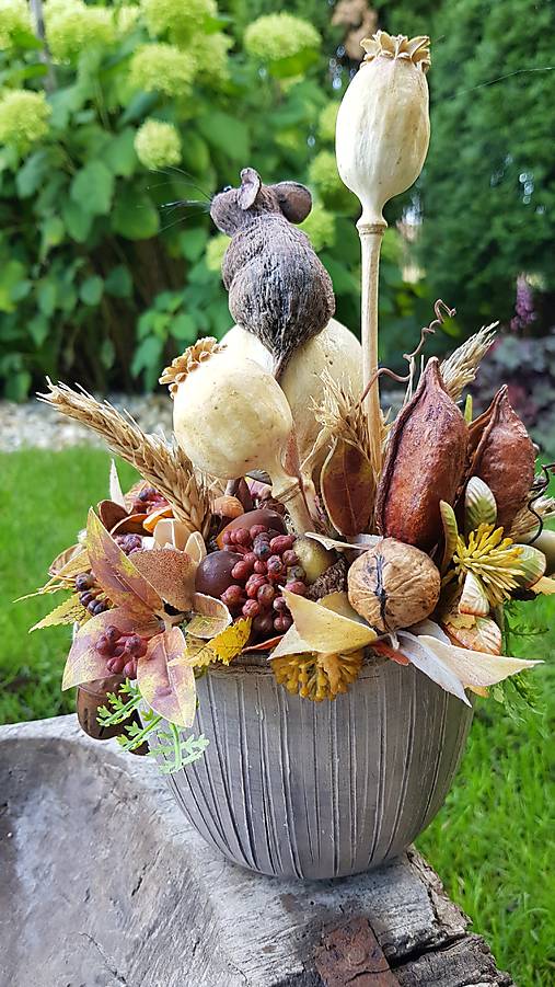 Dekorácie - ~ MYŠKA a MAKOVICA ~ - 17786537_