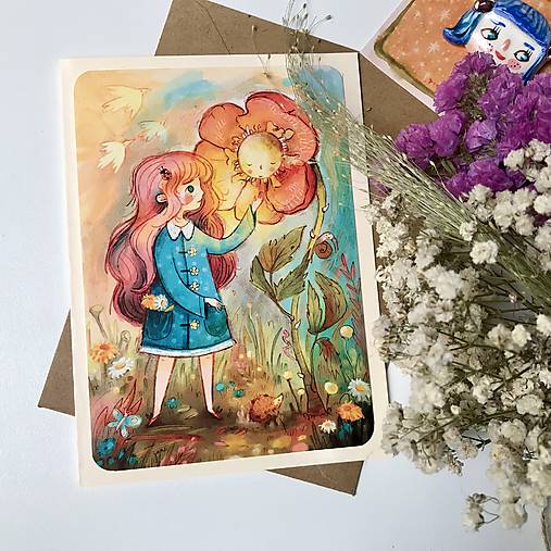 Papiernictvo - Čarovná lúka- otváracia karta. - 17788683_