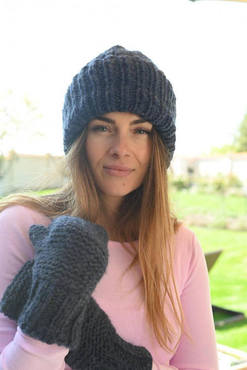 Čiapky, čelenky, klobúky - set - čepice rukavice - 17789412_