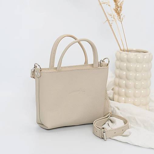 Kabelky - Kožená kabelka Maisie (ivory) - 17788375_