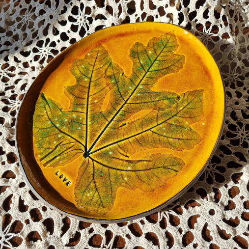 Nádoby - Fig Forever L keramický tanier - 17789897_