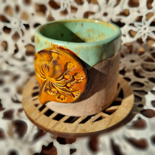 Nádoby - Rusty Love keramická šalka - 17789999_