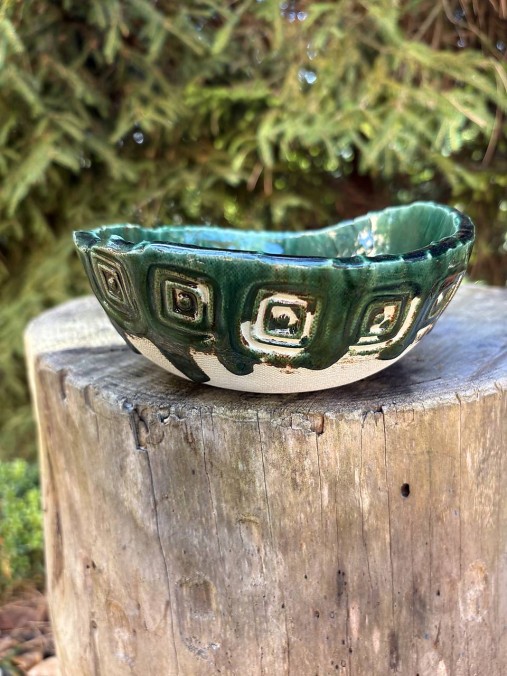 Nádoby - Keramická miska “Amazonia” malá - 17788892_