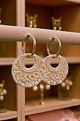 Náušnice - Visiace náušnice s ornamentami, nerezová oceľ - 17788590_